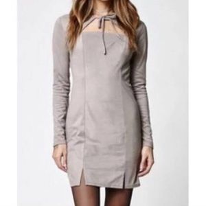 Kendall + Kylie grey suede dress